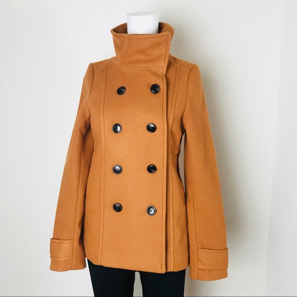 H&M Jackets & Blazers - H&M /New / Peat Coat Buttoned Up / Size 4 Brown